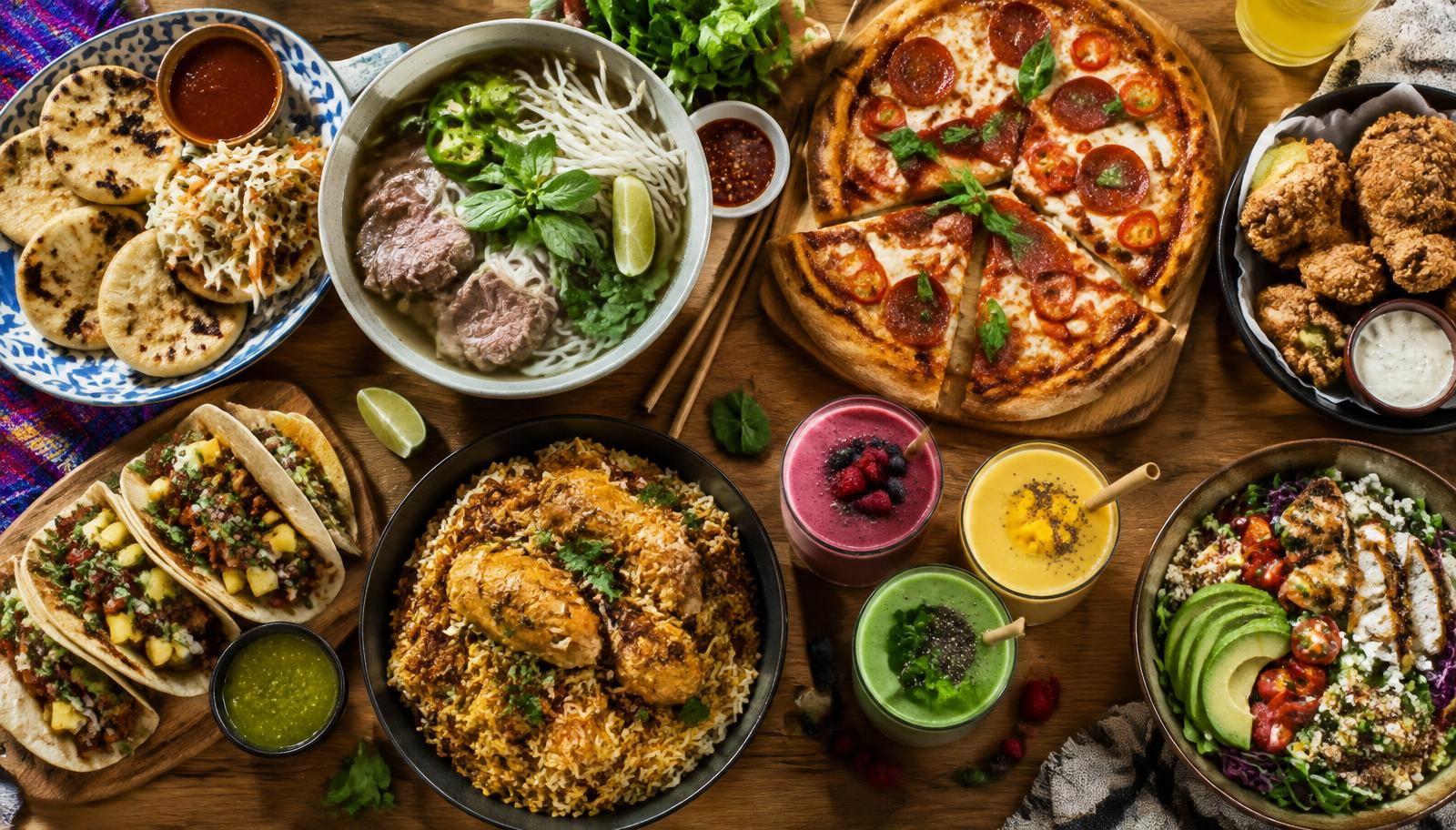 Dishes from Beltway Plaza restaurants